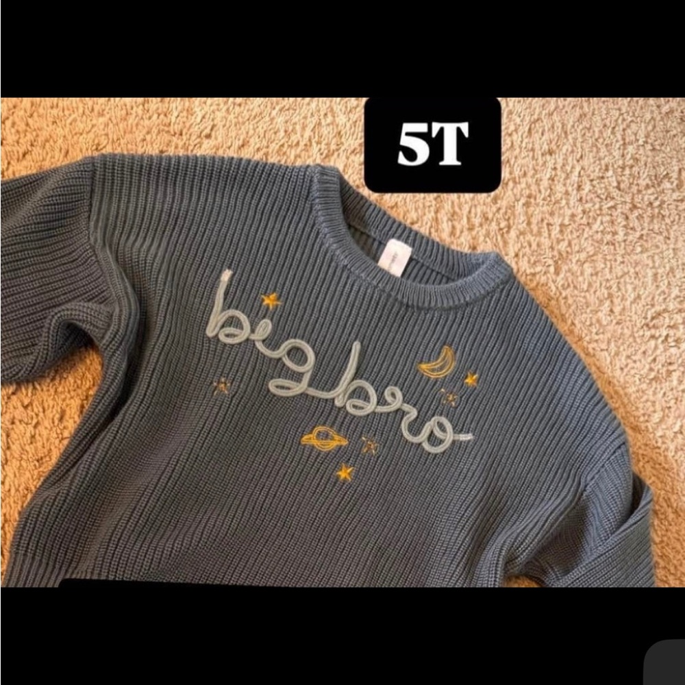 Gerber Modern Moments Big Brother Embroidered Sweater